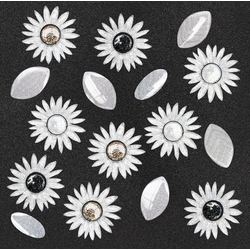 NATURAE MARGHERITE,Fleur Mix Lurex Madreperla mosaico, 30x30cm