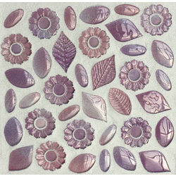 NATURAE MARGHERITE, Margherite Fantasia Mix Lilla Kunzite mosaico, 30x30cm