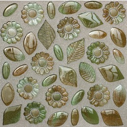 NATURAE MARGHERITE, Margherite Fantasia Mix Verde Bosco mosaico, 30x30cm