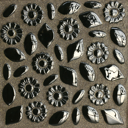 NATURAE MARGHERITE, Margherite Fantasia Mix Nero mosaico, 30x30cm