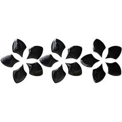 NATURAE MARGHERITE, Corolla Fiori Liscio Nero listello, 12x30cm