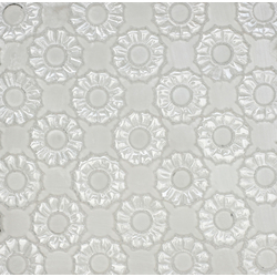 NATURAE MARGHERITE, Burattato Mix Bianco mosaico, 25,3x25,3cm