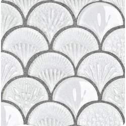 SCULPTURAE, Ventaglio Mix Bianco mosaico, 25,8x25,8cm