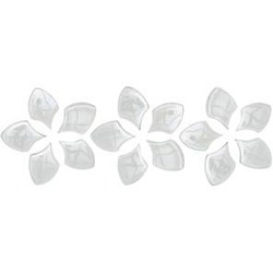 SCULPTURAE, Corolla FIori Bianco liscio listello, 12x30cm