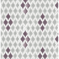 SCULPTURAE, Arabesco liscio (maschera 4) Lilla Perla mosaico, 25,4x26,6cm