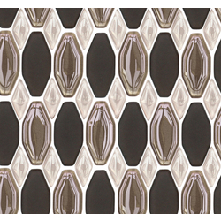 SCULPTURAE, Ottagona Small Liscio Burattato Mix Deluxe mosaico, 27,5x27,3cm