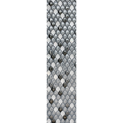 SCULPTURAE, Fiori Mix Greige Pannello Stuccato, 120x30cm