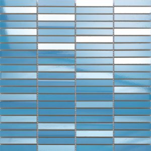 STUDIO Mosaico Studio Blu   1,2x7,3cm  25x75cm  In Pasta Bianca