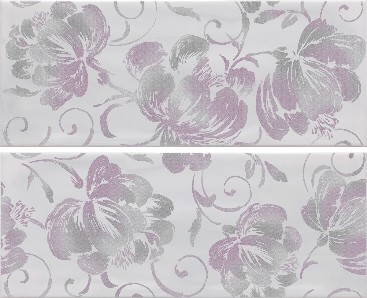 CARIBE Inserto Flores Ice  A+B  20x50cm