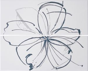 LINE UP  Inserto Daisy White  A+B 20x50cm