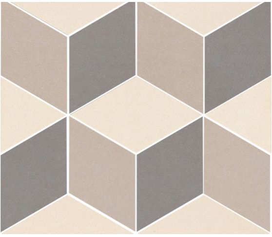 ELEMENTS DESIGN Mosaico Rombi Warm Beige/Grey/Ivory 30,5x30,2cm Natural Rett. R9 hr. 9mm ELEMENTS DESIGN Mosaico Rombi Warm Beige/Grey/Ivory 30,5x30,2cm Natural Rett. R9 hr. 9mm
