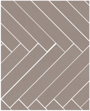 ELEMENTS  DESIGN  Mosaico Herringbone  Taupe  34,5x42cm Natural Rett. R9  hr. 9mm