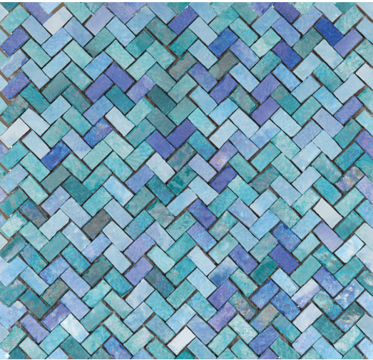 ZERODESIGN  Lustrato Verde/Azzurro Mosaico Mare 31,6x31,6cm Nat. Rett.
