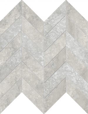 STREAM  Mosaico Chevron  Foglio  Silver  30 x 31 cm