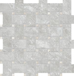STREAM  Mosaico Basket  Foglio  Silver   30 x 30 cm