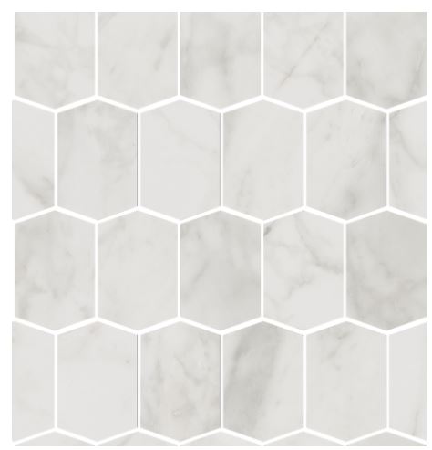 VELVET Mosaico Hexagon Foglio White 31 x 35 cm Rett. VELVET Mosaico Hexagon Foglio White 31 x 35 cm Rett.