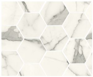 ÉLITE Mosaico Esagono  Statuario   30x35cm Glossy Rett.