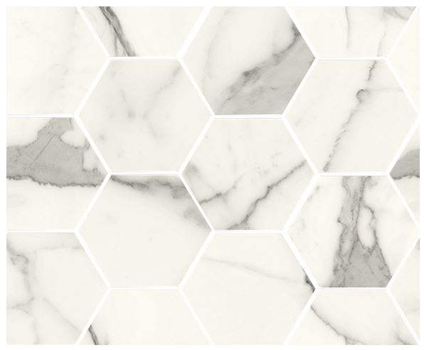 ÉLITE Mosaico Esagono Statuario 30x35cm Glossy Rett. ÉLITE Mosaico Esagono Statuario 30x35cm Glossy Rett.