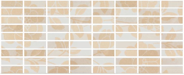 CONCREATE Creme Mosaico Dec. Flor 20x50cm CONCREATE Creme Mosaico Dec. Flor 20x50cm