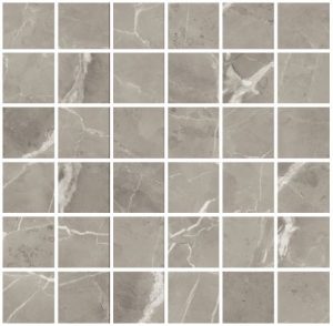 PURITY of MARBLE    Elegant Greige   Mosaico Su Rete  30x30cm Rett.