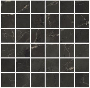 PURITY of MARBLE   Supreme Dark    Mosaico Su Rete  30x30cm Rett.