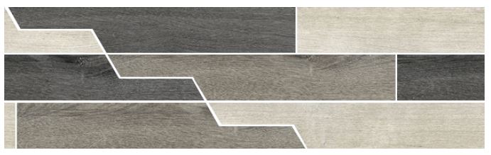 BRIGHT FOREST of CERIM Decoro 1A White / Ash / Dark 10x70cm BRIGHT FOREST of CERIM Decoro 1A White / Ash / Dark 10x70cm
