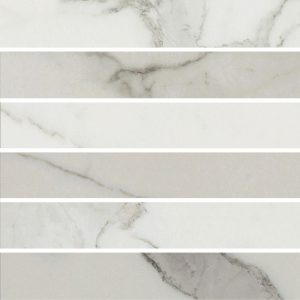 TIMELESS  of CERIM  Mosaico 3D  Calacatta     30x30cm (5x30cm)  Lucido