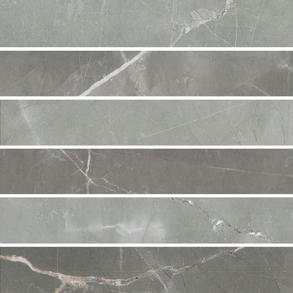 TIMELESS of CERIM Mosaico 3D Amani Grey 30x30cm (5x30cm) Lucido TIMELESS of CERIM Mosaico 3D Amani Grey 30x30cm (5x30cm) Lucido