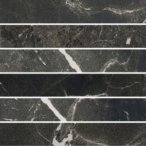 TIMELESS  of CERIM  Mosaico 3D   Black Deep    30x30cm (5x30cm)  Lucido