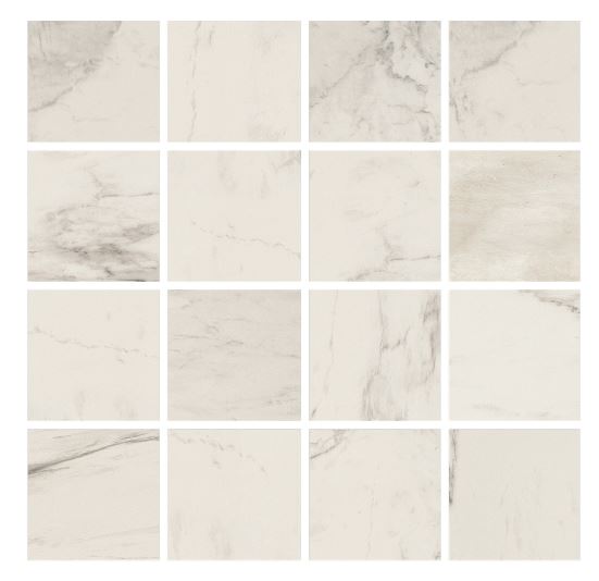 STONES&MORE 2.0 Mosaico Stone Calacatta 30x30cm (5x5cm) Smooth STONES&MORE 2.0 Mosaico Stone Calacatta 30x30cm (5x5cm) Smooth