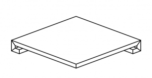 BLOOM  White  30x30cm Ang. Gradino