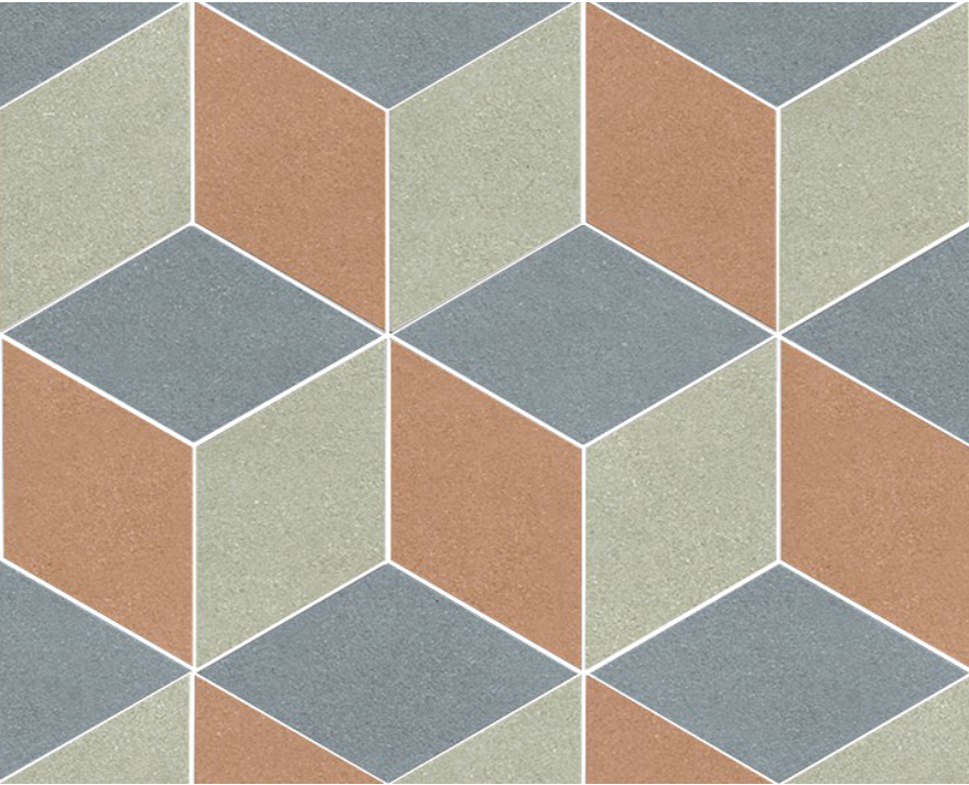 ELEMENTS DESIGN Mosaico Paint Cotto/Avio/Sage 30,5x30,2cm Natural Rett. R9 hr. 9mm ELEMENTS DESIGN Mosaico Paint Cotto/Avio/Sage 30,5x30,2cm Natural Rett. R9 hr. 9mm