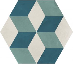 TERRA.ART 1741 Cubo  Oceano/Cielo  25x21,6cm Esagona