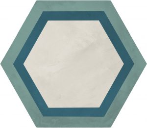 TERRA.ART 1741  Cornice Oceano/Cielo  25x21,6cm Esagona