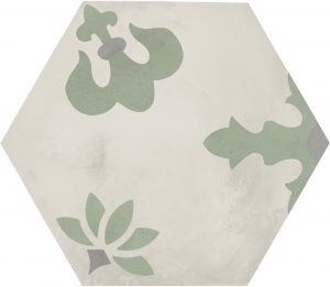 TERRA.ART 1741 Giglio  Sabbia/Menta  25x21,6cm Esagona