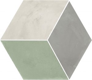 TERRA.ART 1741 Rombo  Sabbia/Menta  25x21,6cm Esagona