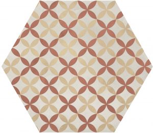 TERRA.ART 1741 Astro  Tramonto/Crema  25x21,6cm Esagona