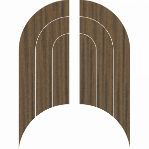 CANAL GRANDE  Noce  Onda 23,8x49,2cm Lucido Rett.