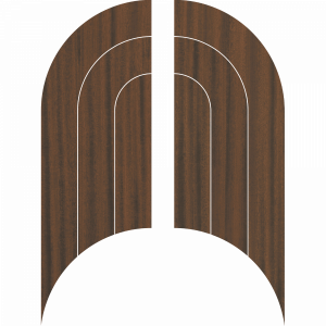 CANAL GRANDE  Rubino  Onda 23,8x49,2cm Lucido Rett.