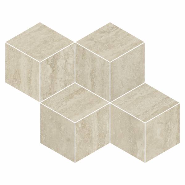 PRESTIGIO TRAVERTINO Beige Mosaico Cube 30,4x35,2cm Lucido Rett. PRESTIGIO TRAVERTINO Beige Mosaico Cube 30,4x35,2cm Lucido Rett.