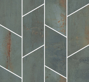 REBEL Mosaico Twist  Emerald 30x30cm  Nat. Rett.  hr. 8,5mm