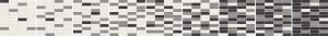 CORNERSTONE SLATE   Mosaico Plurima Degradé Slim White/Grey/Black  Tessera Chip 2,5x7,5cm 30x270cm Nat. 6,5mm