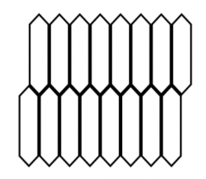 HOME  Whitepastel Mosaico Picket Foglio 29x25,7cm