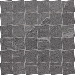 STONETALK Dark Mosaico DADO  Martellata  30x30cm Nat. 9,5mm