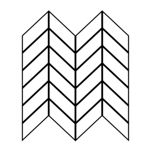 SYMPHONY Persian  Mosaico Chevron  30x31cm Nat. 9mm