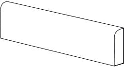 METALLICA  Metalbrick Becco Civetta-Bullnose  White  6x24cm LUX hr. 9,5mm