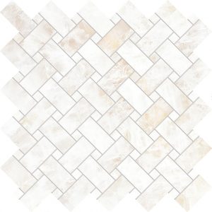 TELE DI MARMO PRECIOUS  Crystal White  Intrecci 30x30 cm Silktech hr. 9,5mm