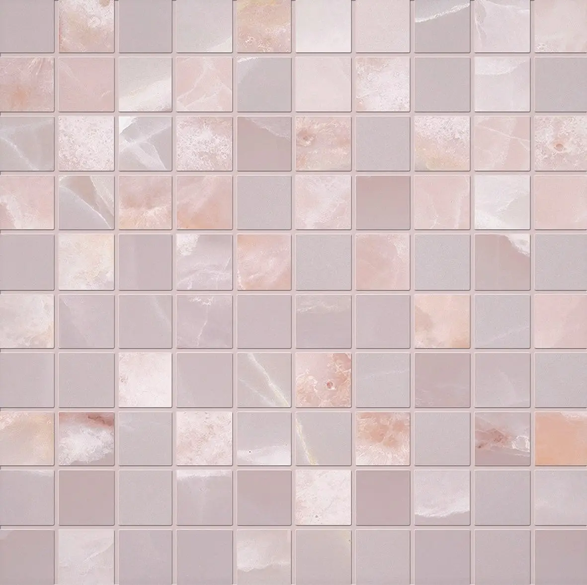 TELE DI MARMO ONYX Onyx Pink Mosaico 30x30cm (3x3cm) Silktech hr. 9,5mm TELE DI MARMO ONYX Onyx Pink Mosaico 30x30cm (3x3cm) Silktech hr. 9,5mm