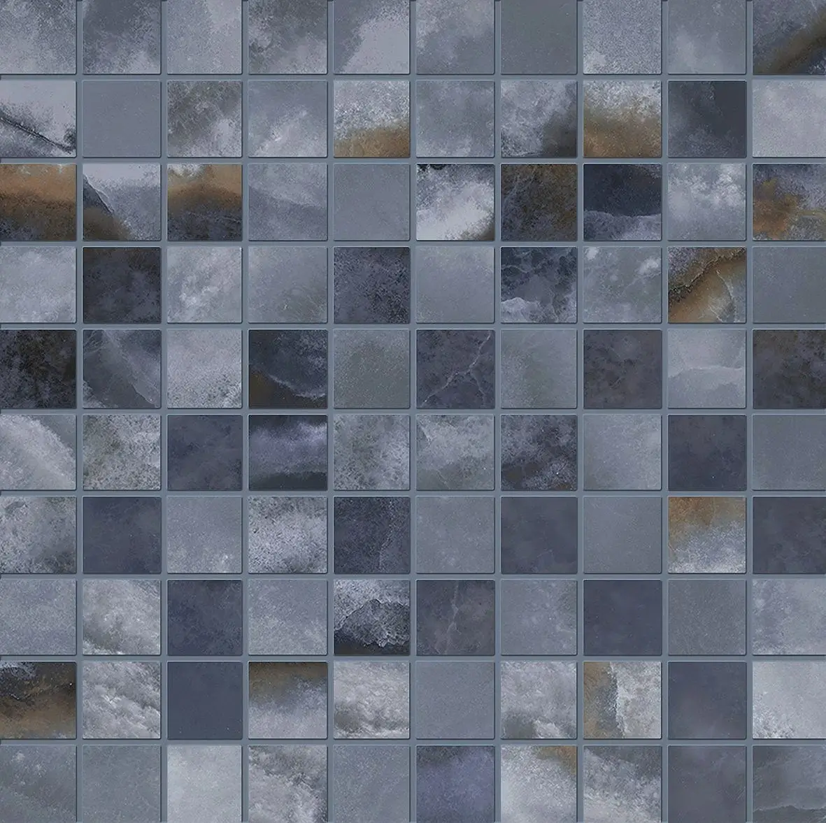 TELE DI MARMO ONYX Onyx Blue Mosaico 30x30cm (3x3cm) Silktech hr. 9,5mm TELE DI MARMO ONYX Onyx Blue Mosaico 30x30cm (3x3cm) Silktech hr. 9,5mm