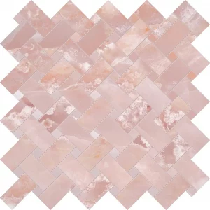 TELE DI MARMO ONYX  Onyx  Pink  Intrecci 30x30cm Silktech hr. 9,5mm